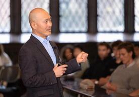 Hwansoo Kim, a professor of religious studies with a secondary appointment in East Asian languages and literatures, is helping to guide the university’s expansion of Korean studies.  Photo by Allie Barton